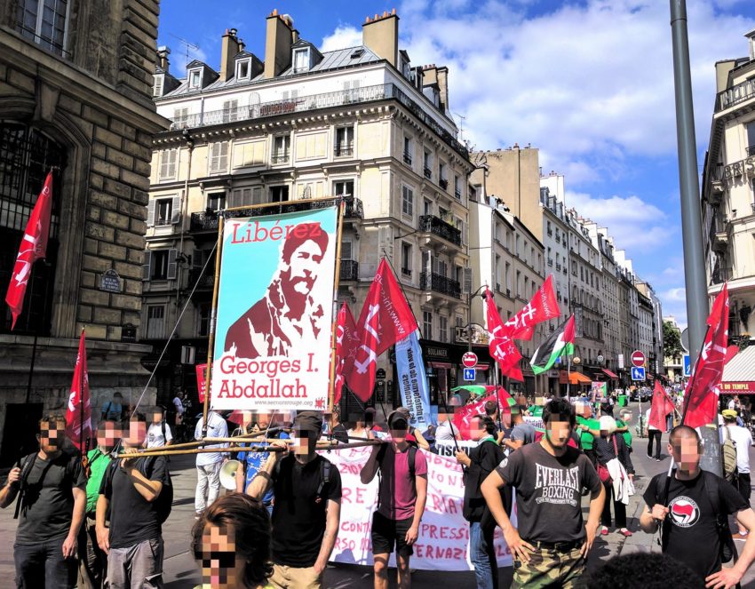 Grosse délégation de Bruxelles à la manifestation pour Georges Abdallah