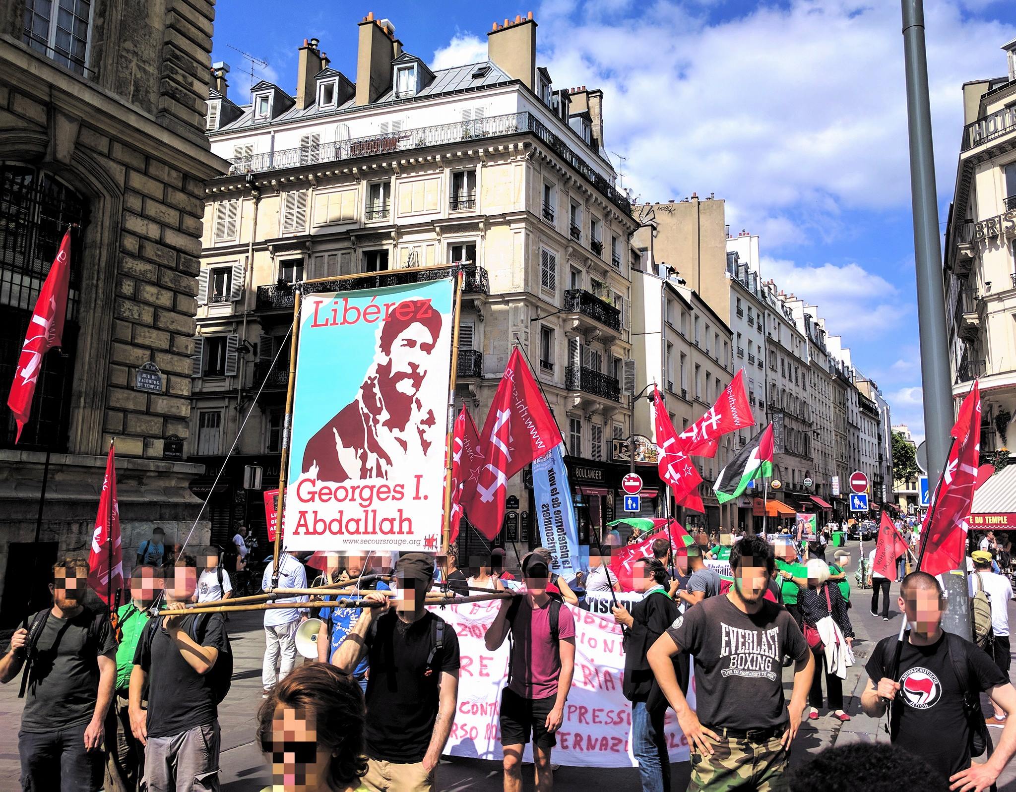 Grosse délégation de Bruxelles à la manifestation pour Georges Abdallah