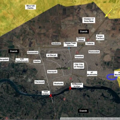 Situation à Raqqa ce 6 juin au soir.