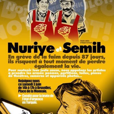 Manifestation en solidarité avec deux profs turcs victimes des purges et emprisonnés