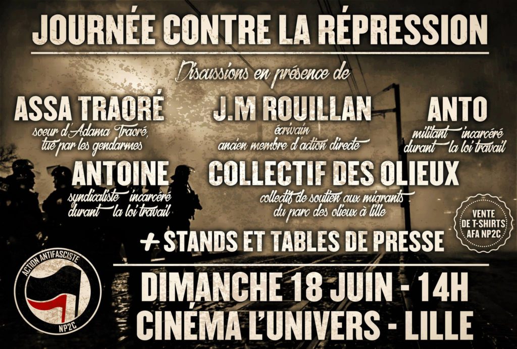 Journée contre la répression ce 18 juin