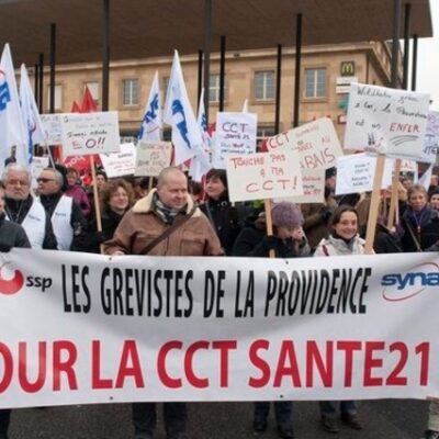 Les grévistes de La Providence (archives)