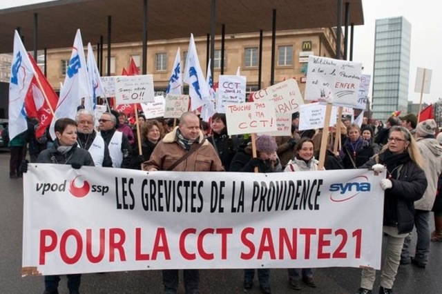 Les grévistes de La Providence (archives)