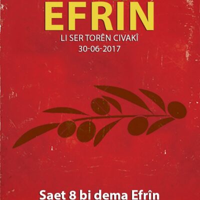 La branche d'olivier, symbole de la ville d'Efrin.