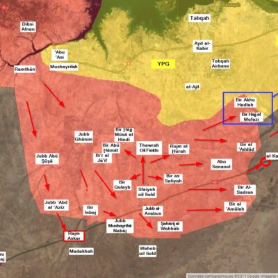 Situation au sud de Tabqa au 18 juin.