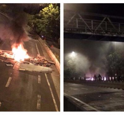 Barricade sur la route nationale