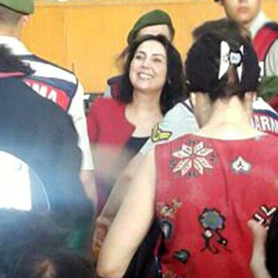 Figen Yuksedag lors de son arrivée à l'audience.