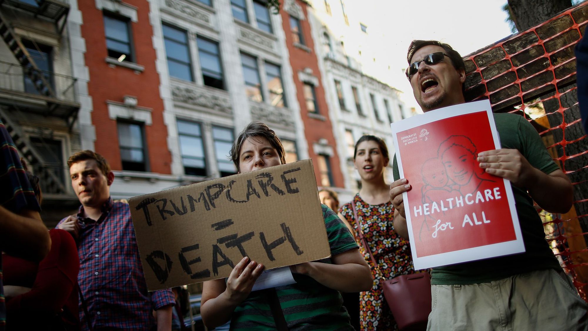 Manifestants défenseurs de l'obamacare