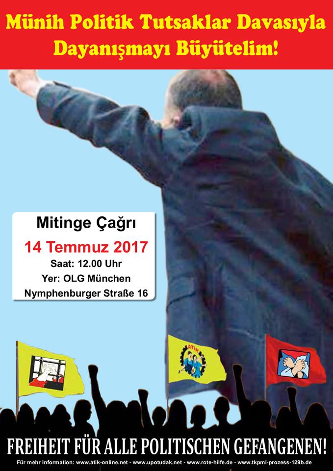 Affiche pour exiger la libération des prisonniers de l'ATIK