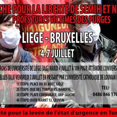 Marche de Liège à Bruxelles pour Semih et Nuriye