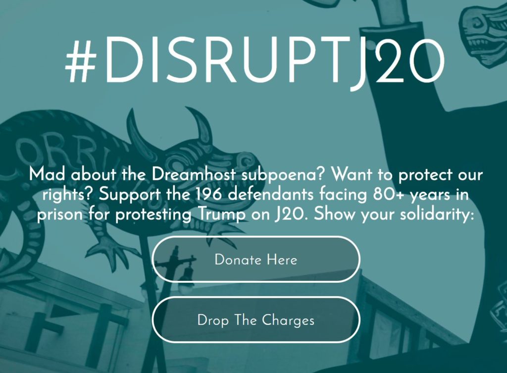 Appel à la solidarité avec les prisonniers du J20 (archive)