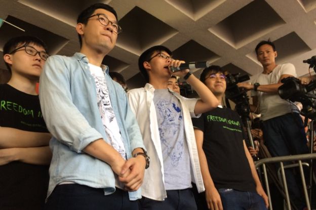 Nathan Law, Joshua Wong et Alex Chow