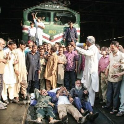 Grève des travailleurs des chemins de fer pakistanais (archive)