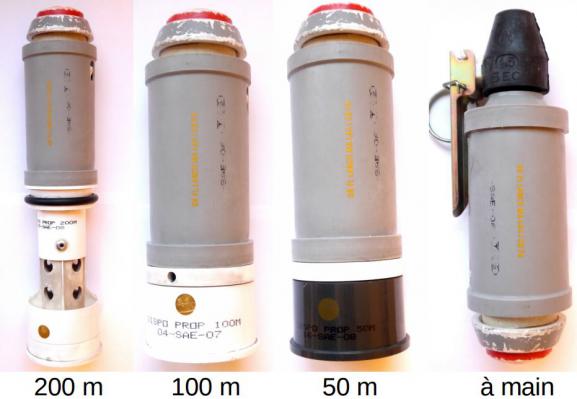 Les grenades assourdissantes en usage dans la polie française