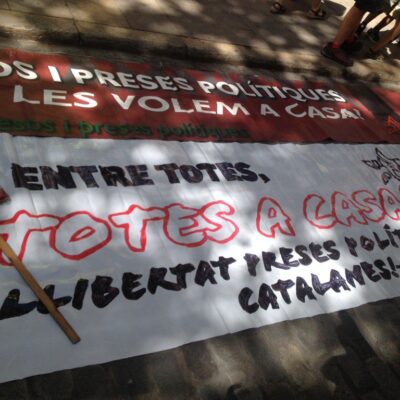 Manifestation pour la libération des prisonnières catalanes.