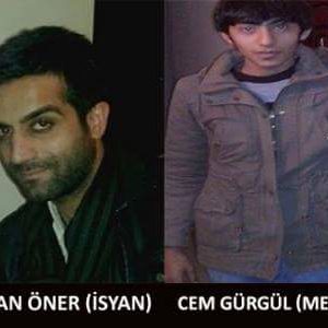 Les deux guérilleros tués, Özcan Öner et Cem Gürgül.
