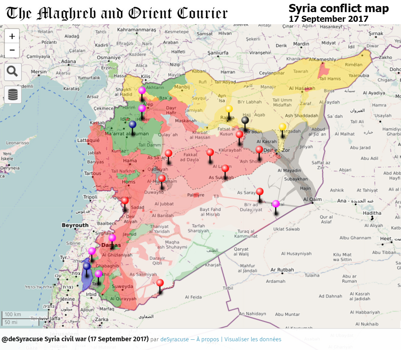 Situation en Syrie au 17 septembre 2017