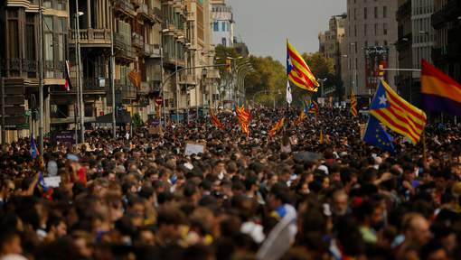 La manifestation à Barcelone