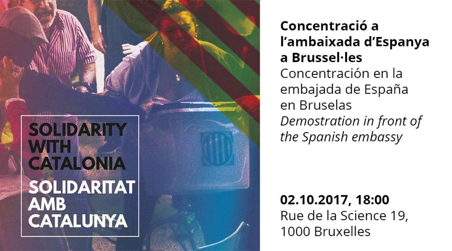 Rassemblement en solidarité avec la Catalogne