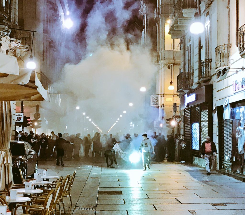 Les affrontements à Turin