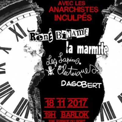 Concert de solidarité avec les anarchistes inculpés