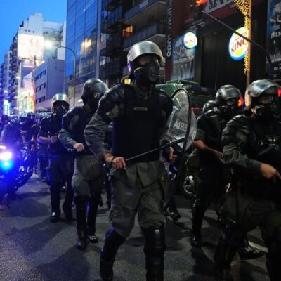 L'intervention des gendarmes à Buenos Aires