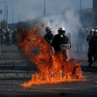 Les affrontements de ce jeudi à Athènes