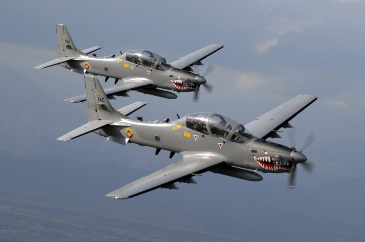 Super Tucano de l'aviation colombienne