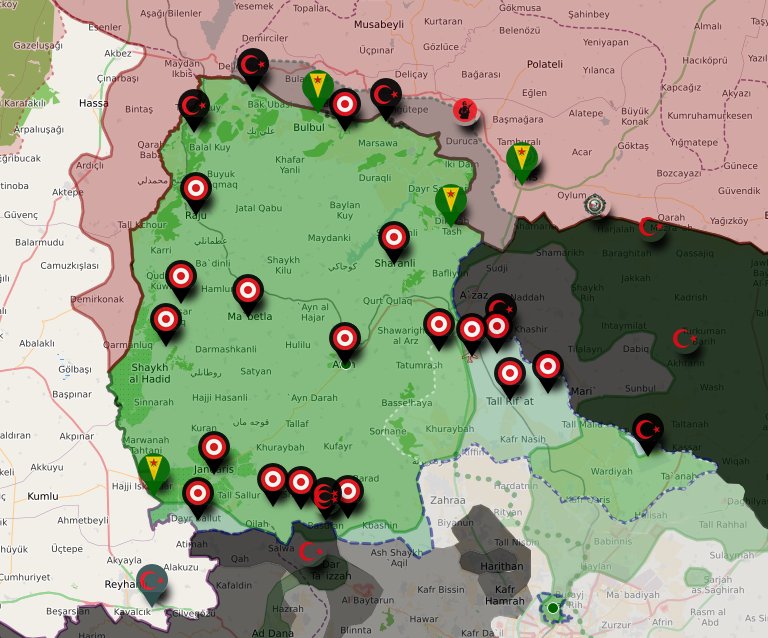 Situation à Afrin le 21 janvier.