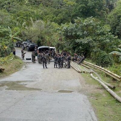 Une photo prise peu après l'affrontement