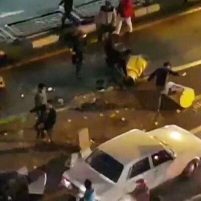 Dans les rues de Teheran le 30 décembre