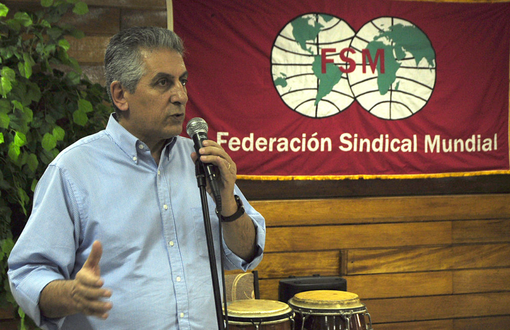 George Mavrikos, Secrétaire Général de la Fédération Syndicale Mondiale 