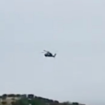 L'hélicoptère quelques secondes avant d'être abattu