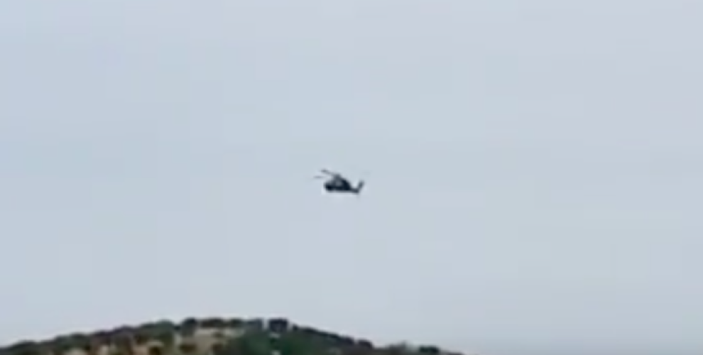 L'hélicoptère quelques secondes avant d'être abattu