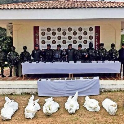 Les dépouilles des guérilleros tués