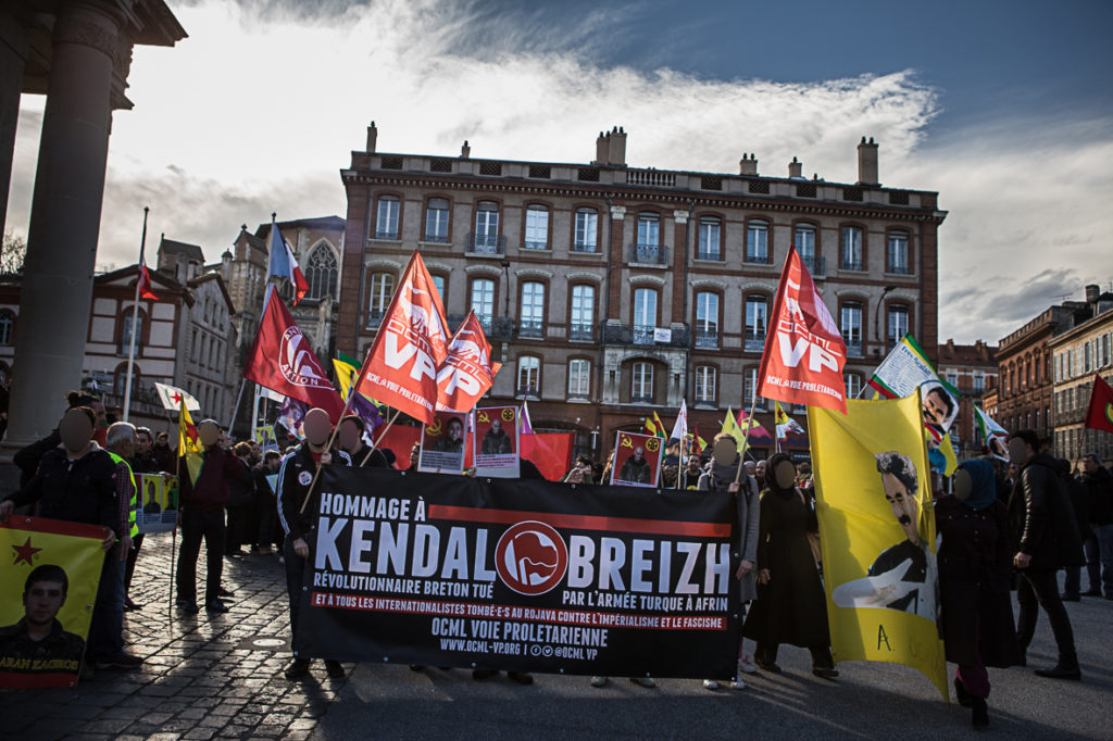 Manifestation d'hommage à Kendal Breizh à Toulouse