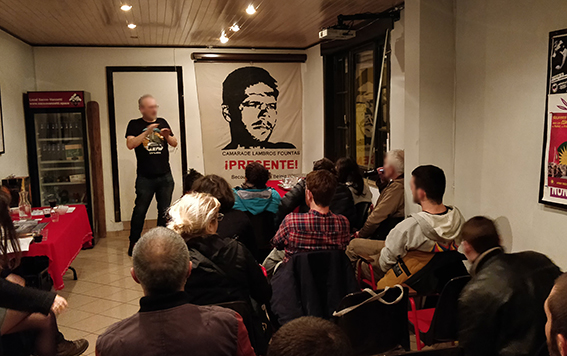 L'exposé de la situation de Pola et Nikos qui a ouvert la soirée