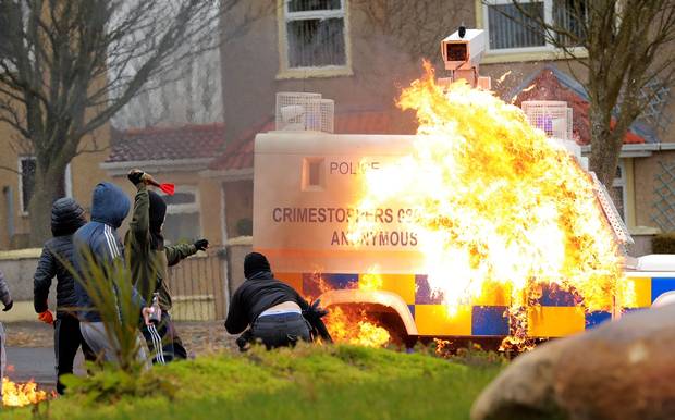 Les affrontements de ce lundi à Derry