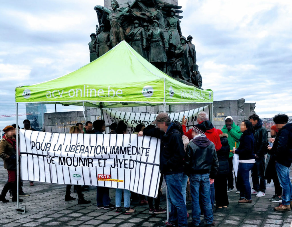 Rassemblement de solidarité avec Jiyed et Mounir