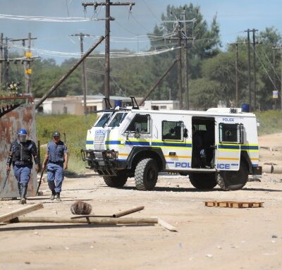 Intervention policière à Mahikeng