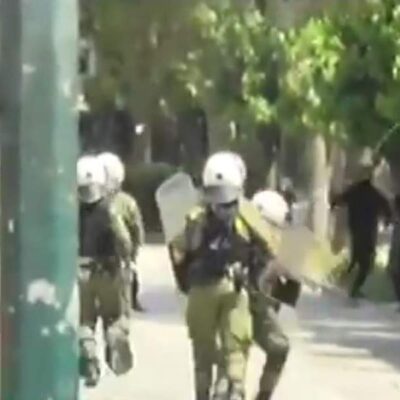 Les affrontements à Athènes (capture d'écran)