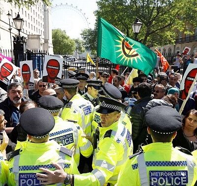 Manifestants anti-Erdogan à Londres