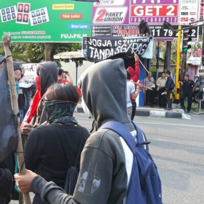 Manifestants à Jakarta