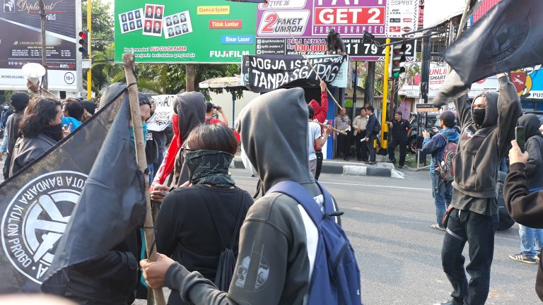 Manifestants à Jakarta