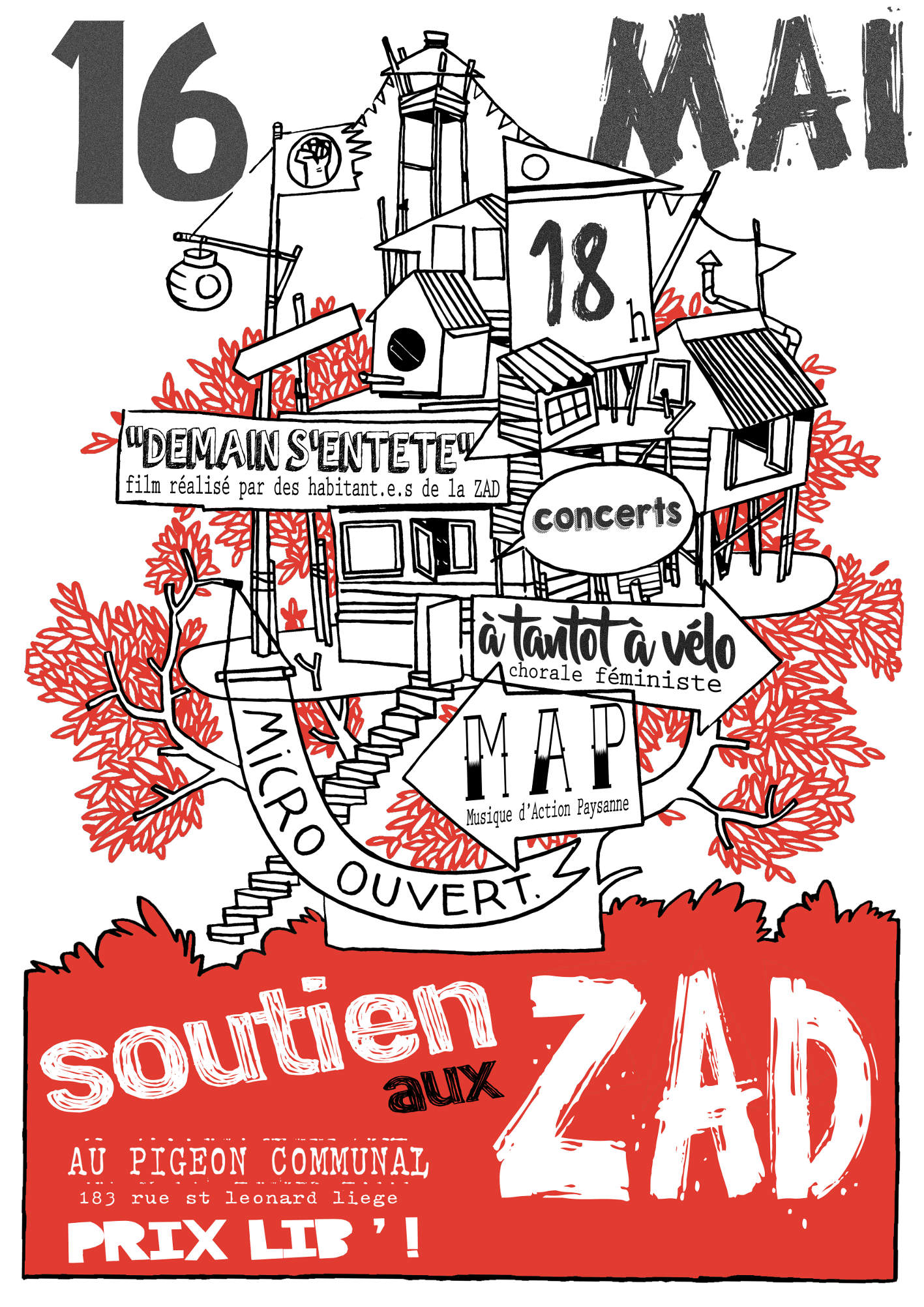 La soirée ce soir au Pigeon Communal