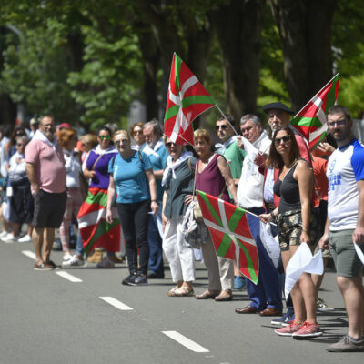 La chaine humaine pour revendiquer le droit à l'autodétermination des Pays-Basques