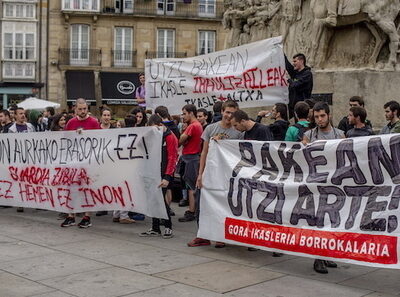 Un des rassemblements de solidarité le jour même des arrestations