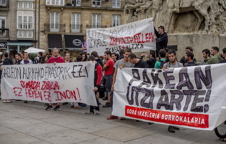 Un des rassemblements de solidarité le jour même des arrestations