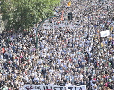 La manifestation de samedi à Irun