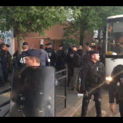 Expulsion des réfugiés qui occupaient l'Université Paris VIII